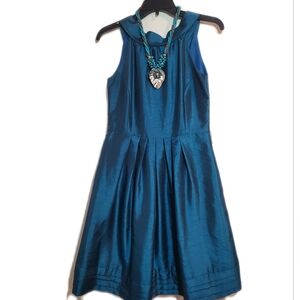 Eliza J Blue Green Midi Dress Size 6